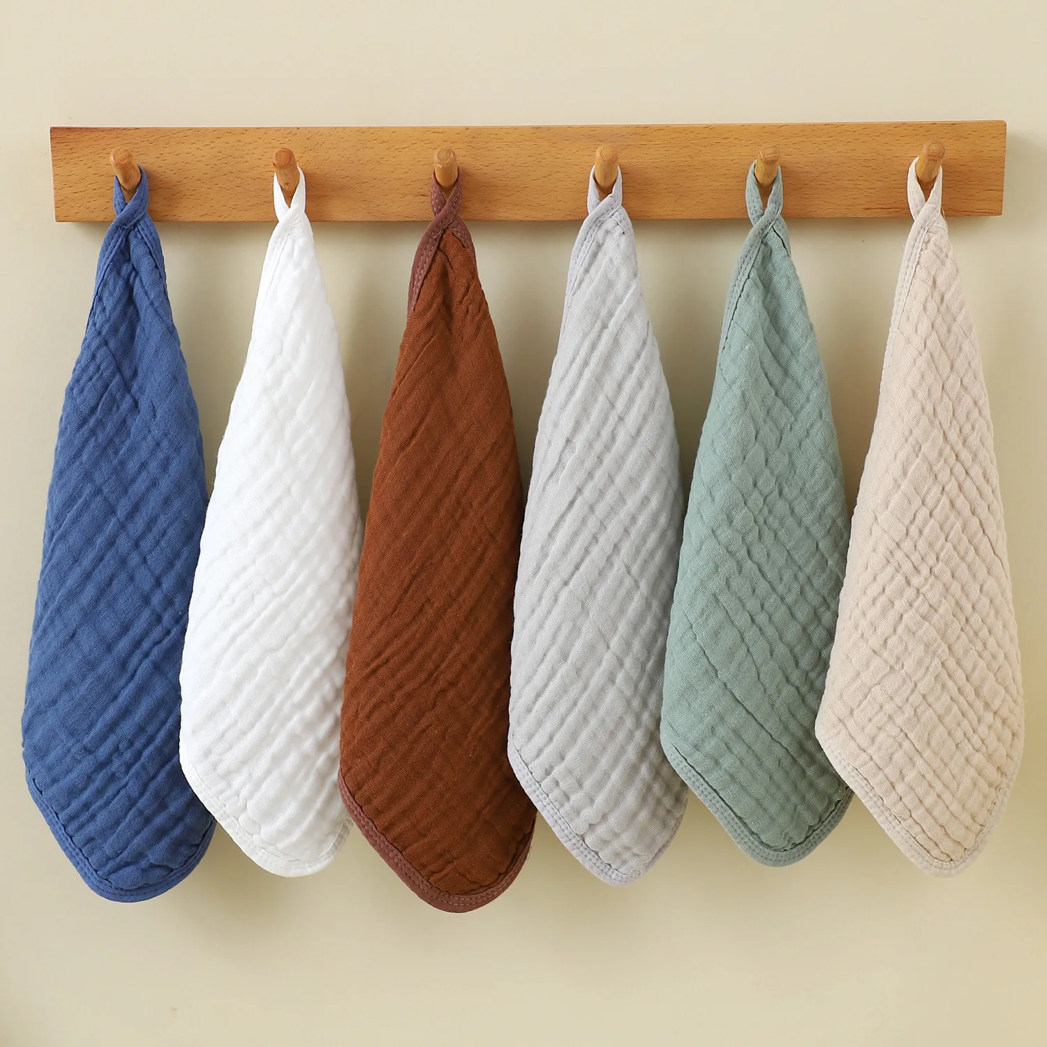 Toalla de gasa de algodón suave para la cara del bebé, paños para eructar, pañuelo cuadrado de muselina absorbente, paño de baño para alimentación de bebé, 5 uds. - imagen 3