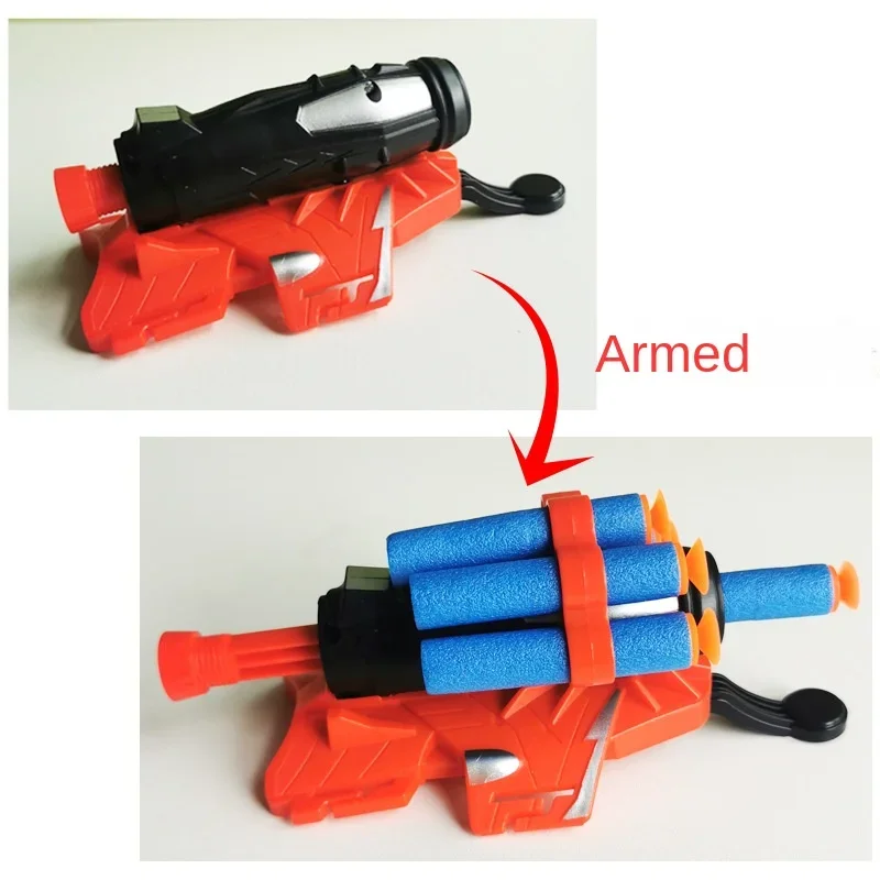Pistola lanzadora de balas suaves con guantes para exteriores
