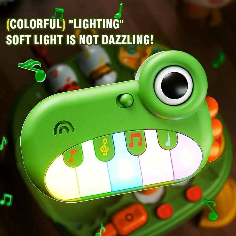 Juego de rompecabezas de Piano de dinosaurio Montessori, casa ocupada, otros juguetes educativos, tablero sensorial ocupado, juguetes para niños pequeños, regalos de navidad - imagen 2