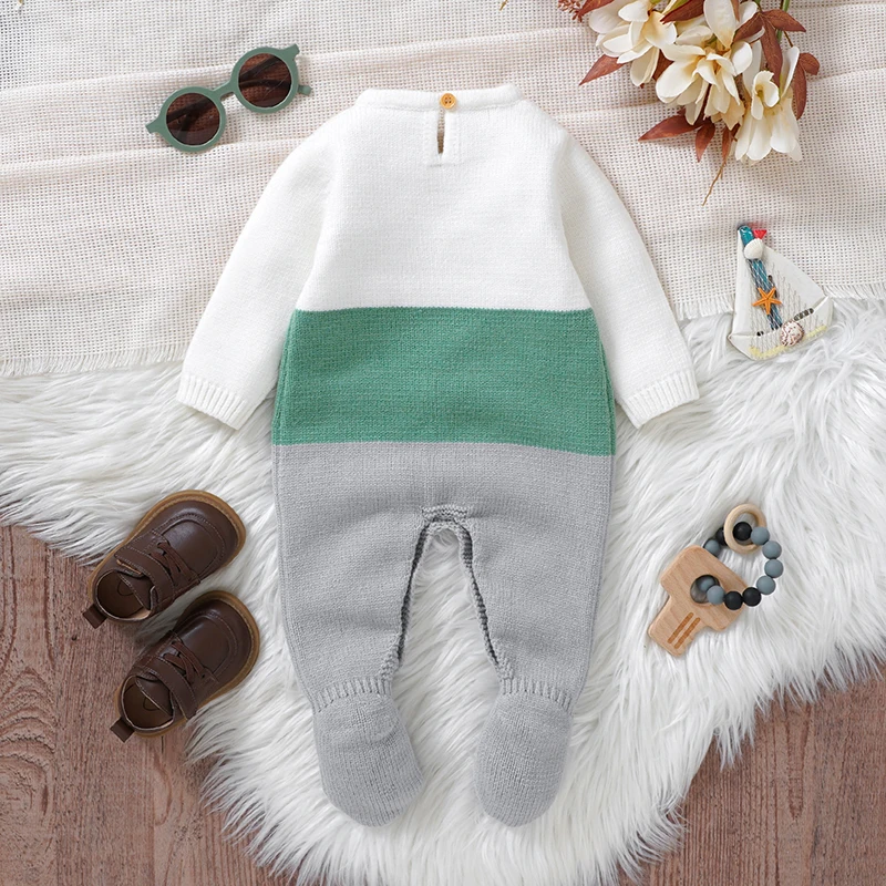 Peleles de punto para bebé recién nacidos unisex otoño e invierno - imagen 4
