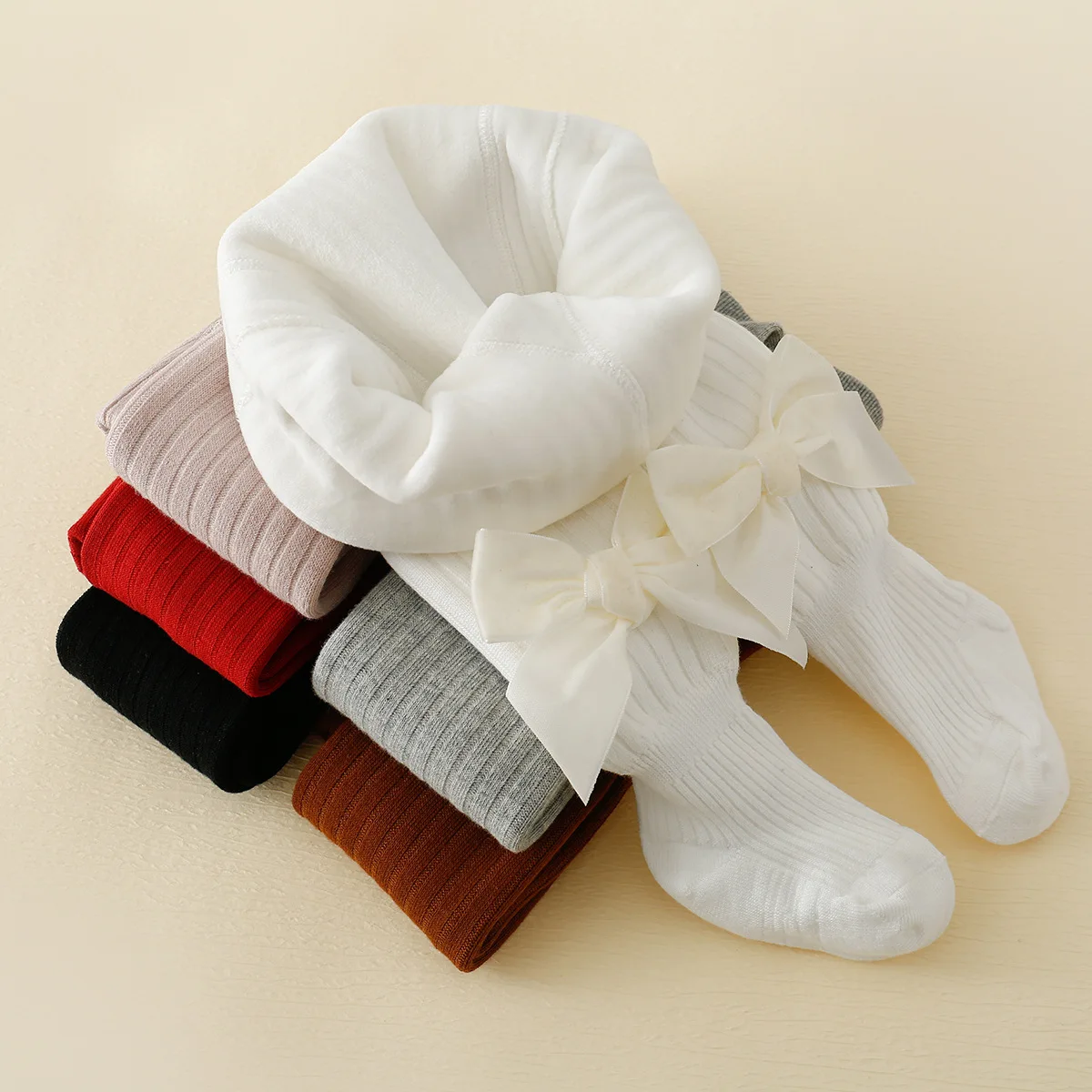 Medias de invierno para niños y niñas, pantimedias gruesas informales de algodón para niñas pequeñas, pantimedias para mantener el calor en la nieve, ajustadas para niños de 0 a 10 años