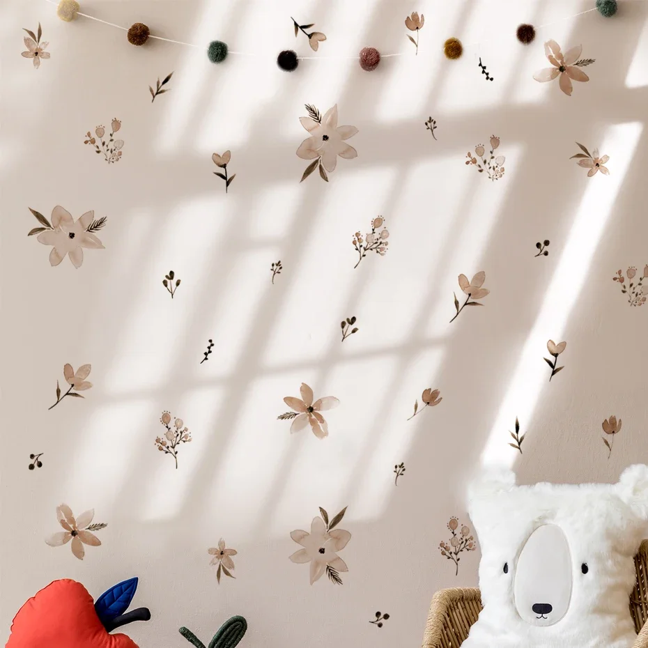 Pegatinas infantiles para pared – Diseño bohemio con hojas en acuarela - imagen 2