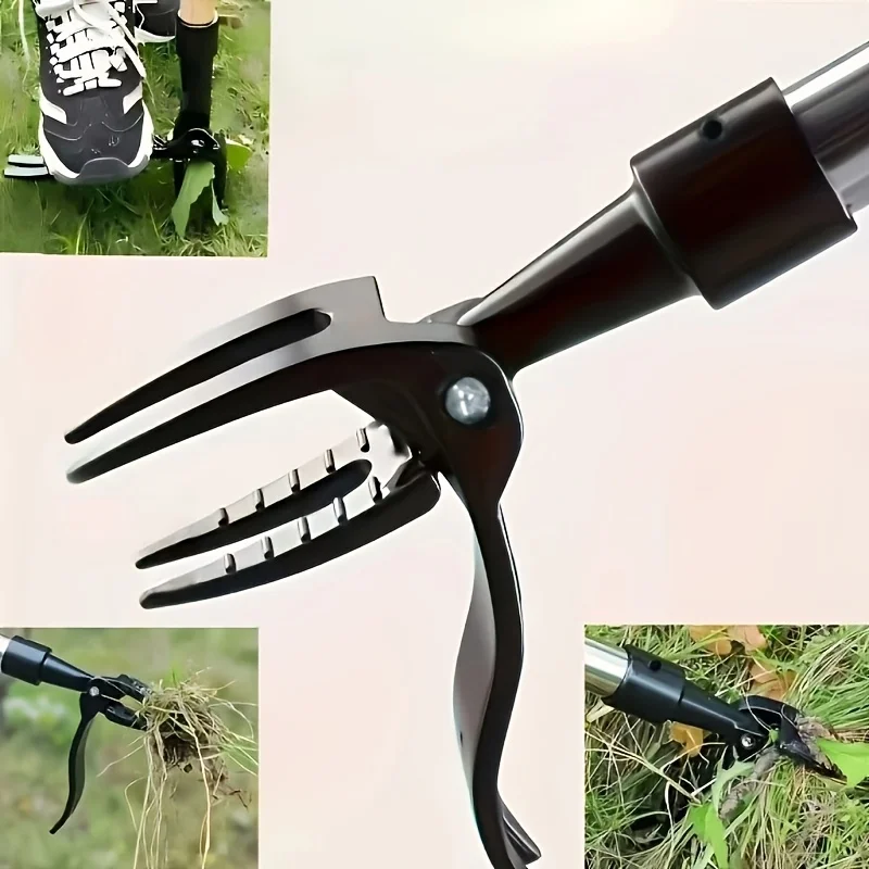 Extractor de malas hierbas de 4 garras – Herramienta ergonómica para jardín - imagen 2