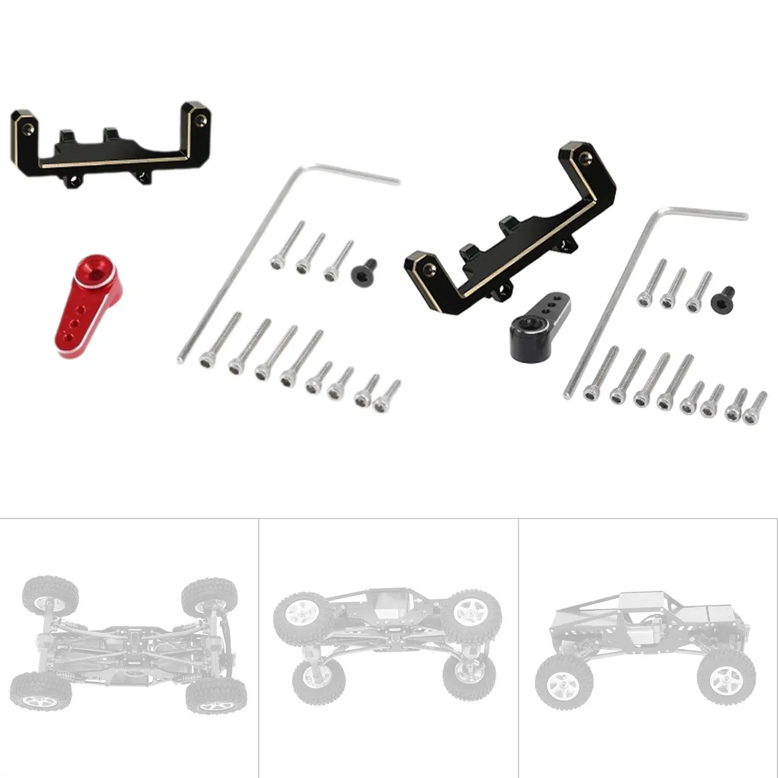 Brazo de latón para servo RC – instalación rápida para SCX24 y C10