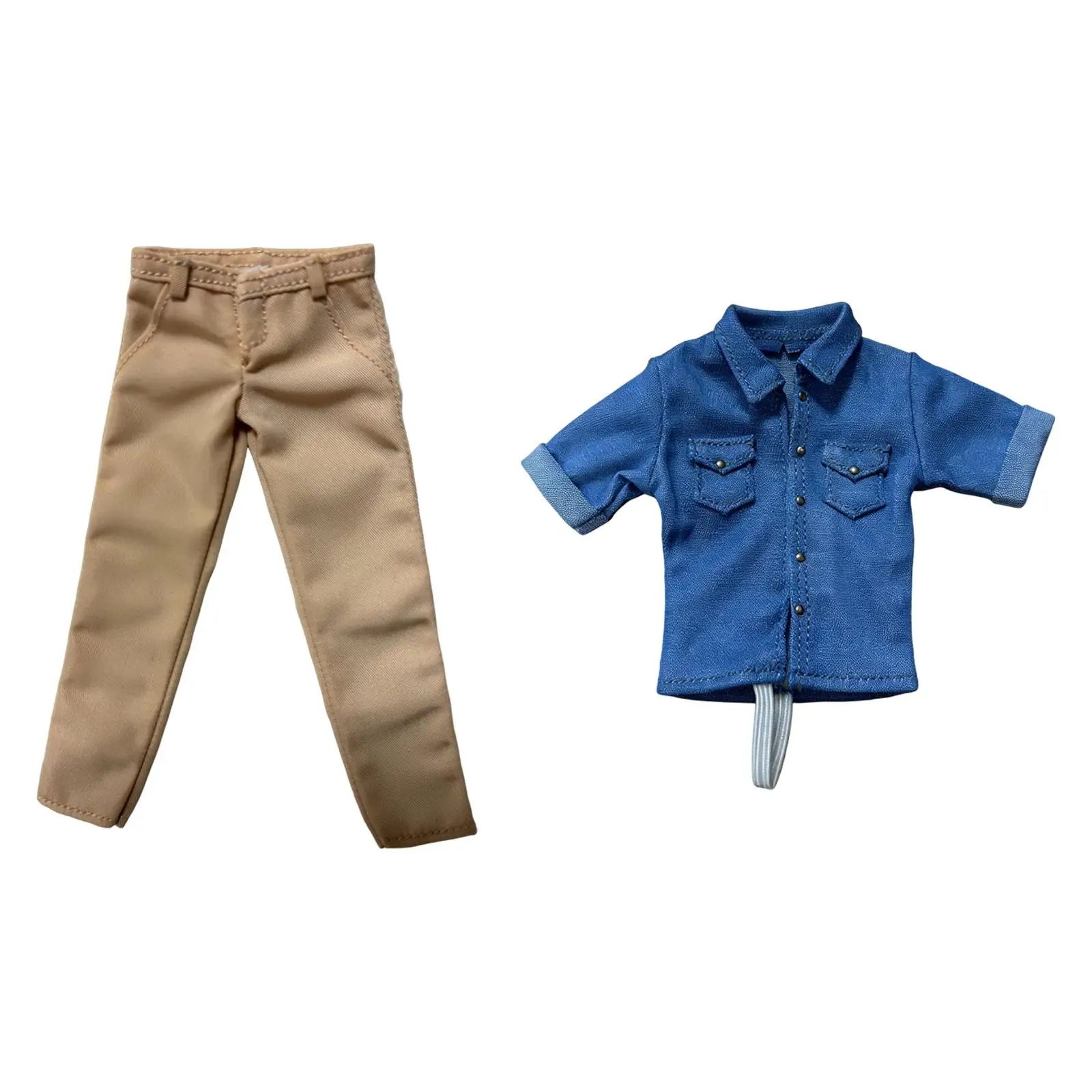 Pantalones de tela caqui para muñecas en miniatura – Ropa coleccionable - imagen 4