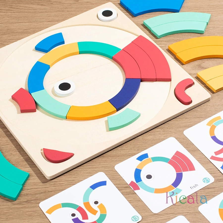 Rompecabezas 3D DIY, bloques de arcoíris, rompecabezas creativo para niños, juguete educativo de madera, variedad divertida para bebés, juguete educativo a juego - imagen 3