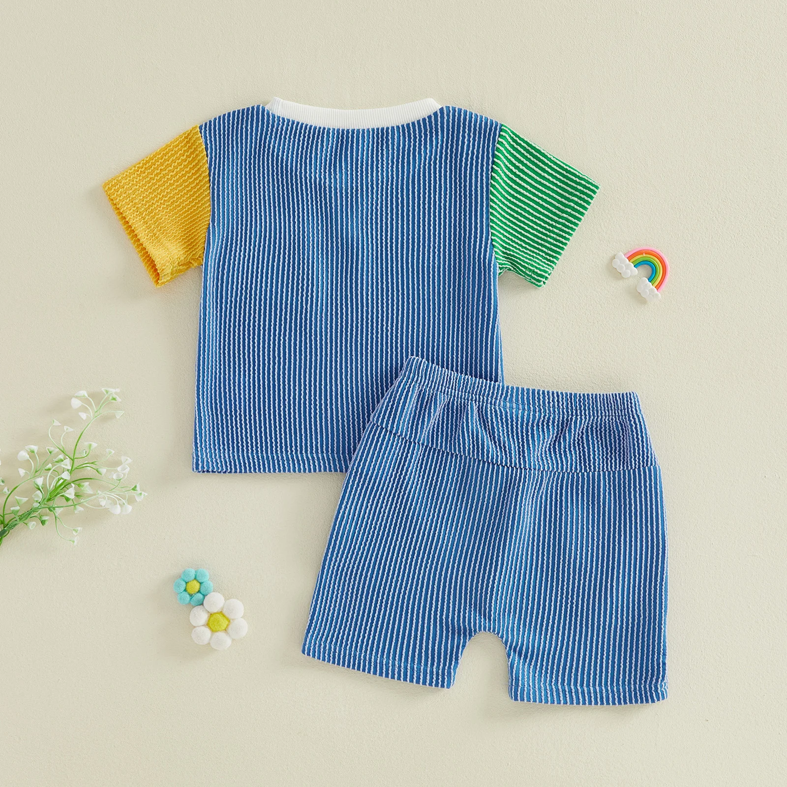Conjunto verano niña rayas - Camiseta y shorts - imagen 4