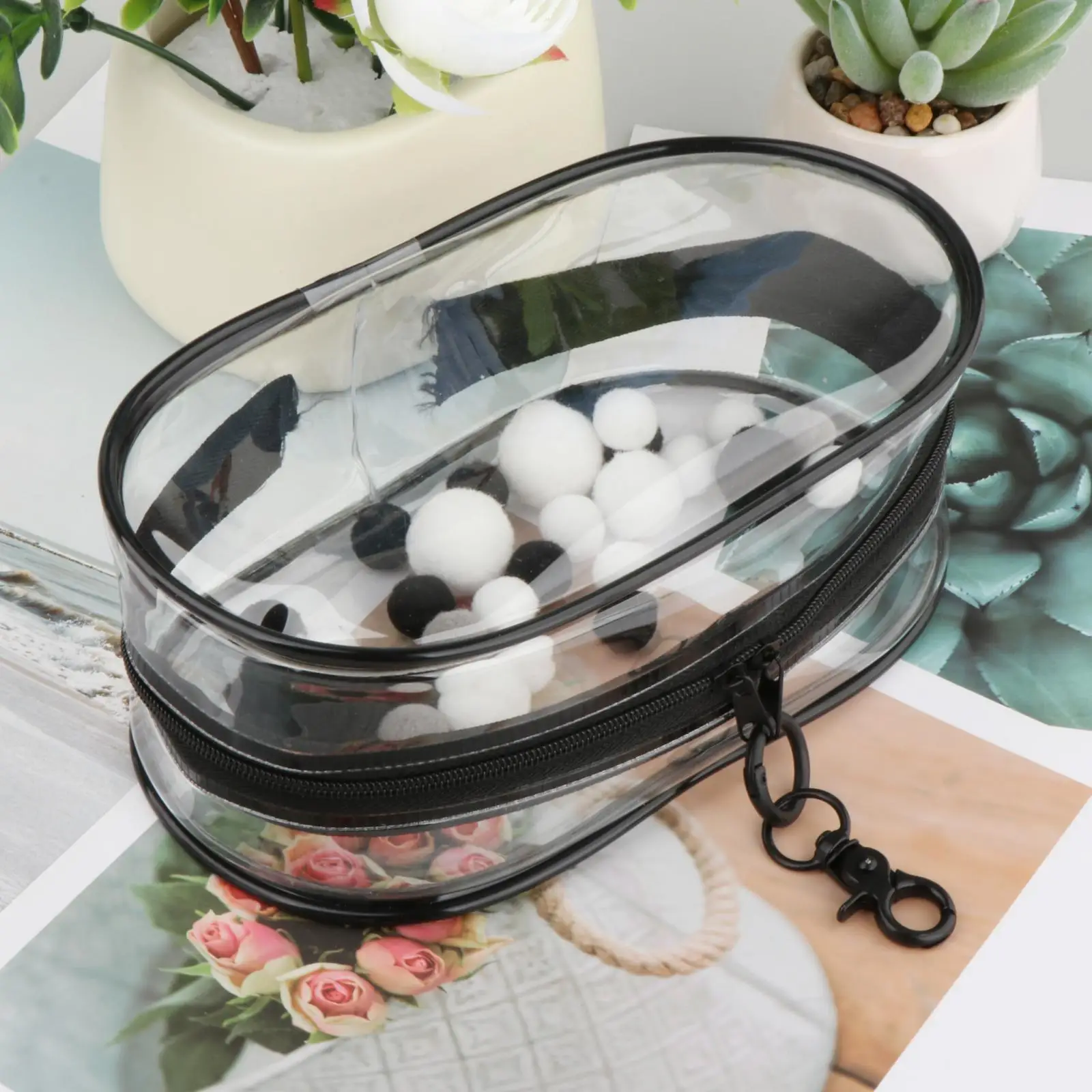 Clear Figure Display Bag with Keychain,Collectibles Display Case,Protect Bag,Great Gift,Doll Storage Case for Figures Dolls