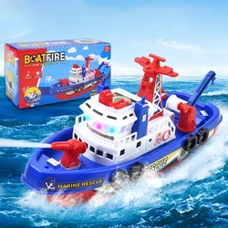 Barco de rescate con luces LED y música para el baño – Juguete infantil interactivo