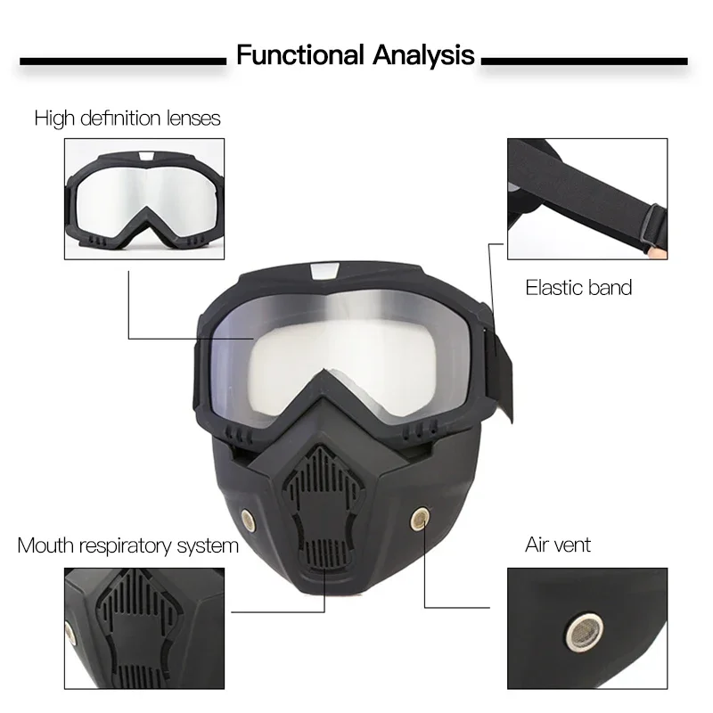 Máscara a prueba de viento para motocicleta, gafas HD para deportes al aire libre, gafas para montar en Motocross, gafas de sol con protección UV de verano - imagen 2