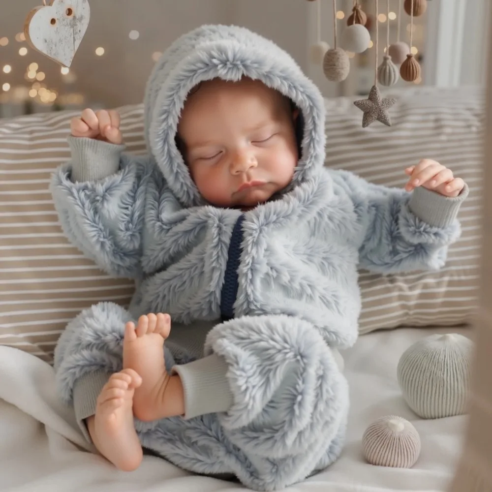 Levi Twins Muñeca Reborn de vinilo lavable con piel 3D venas visibles - imagen 2