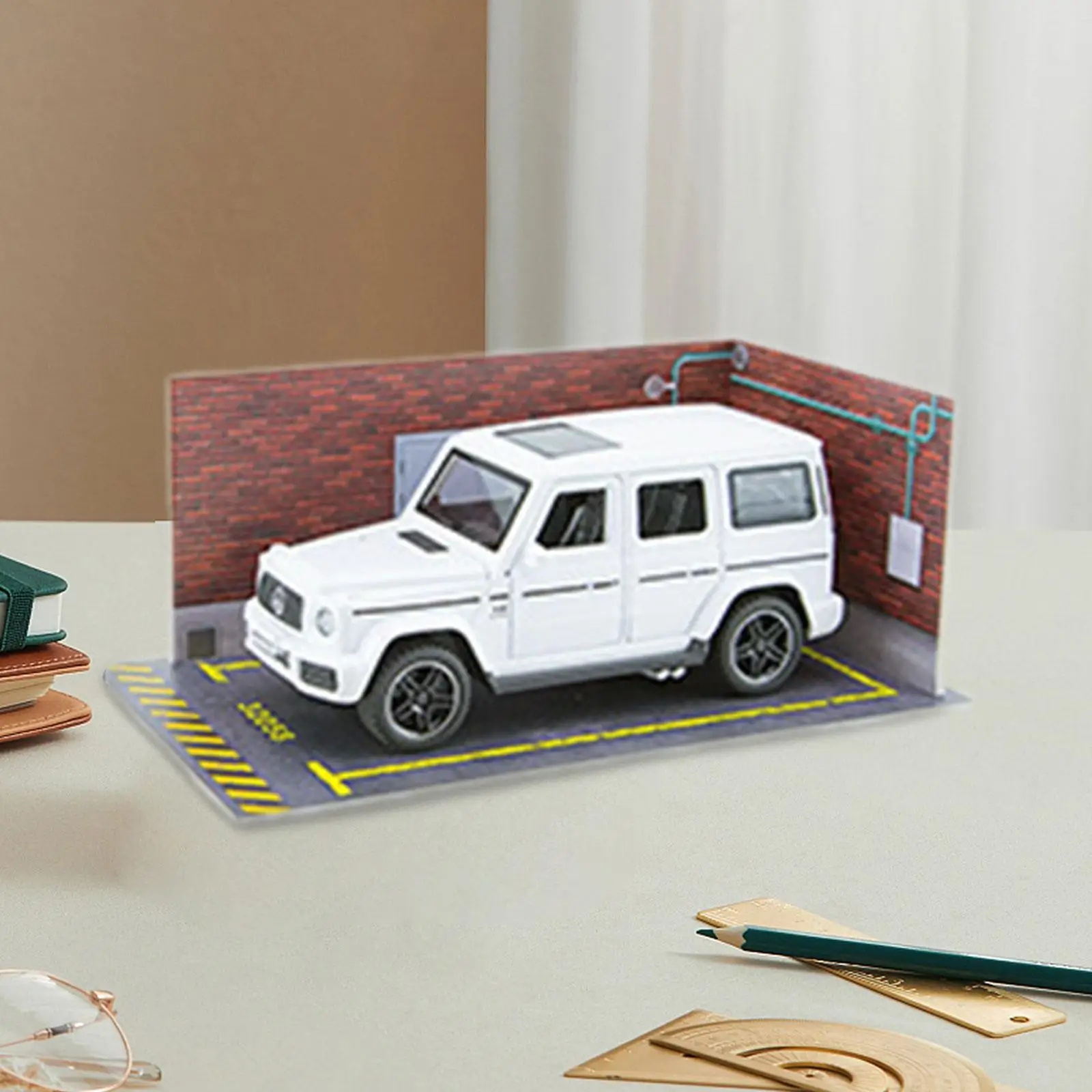 1/32 Model Car Parking Lot Display Scene Simulation Decorative Desktop Decor Collection for Alloy Car Toy Cars Collectors Gifts