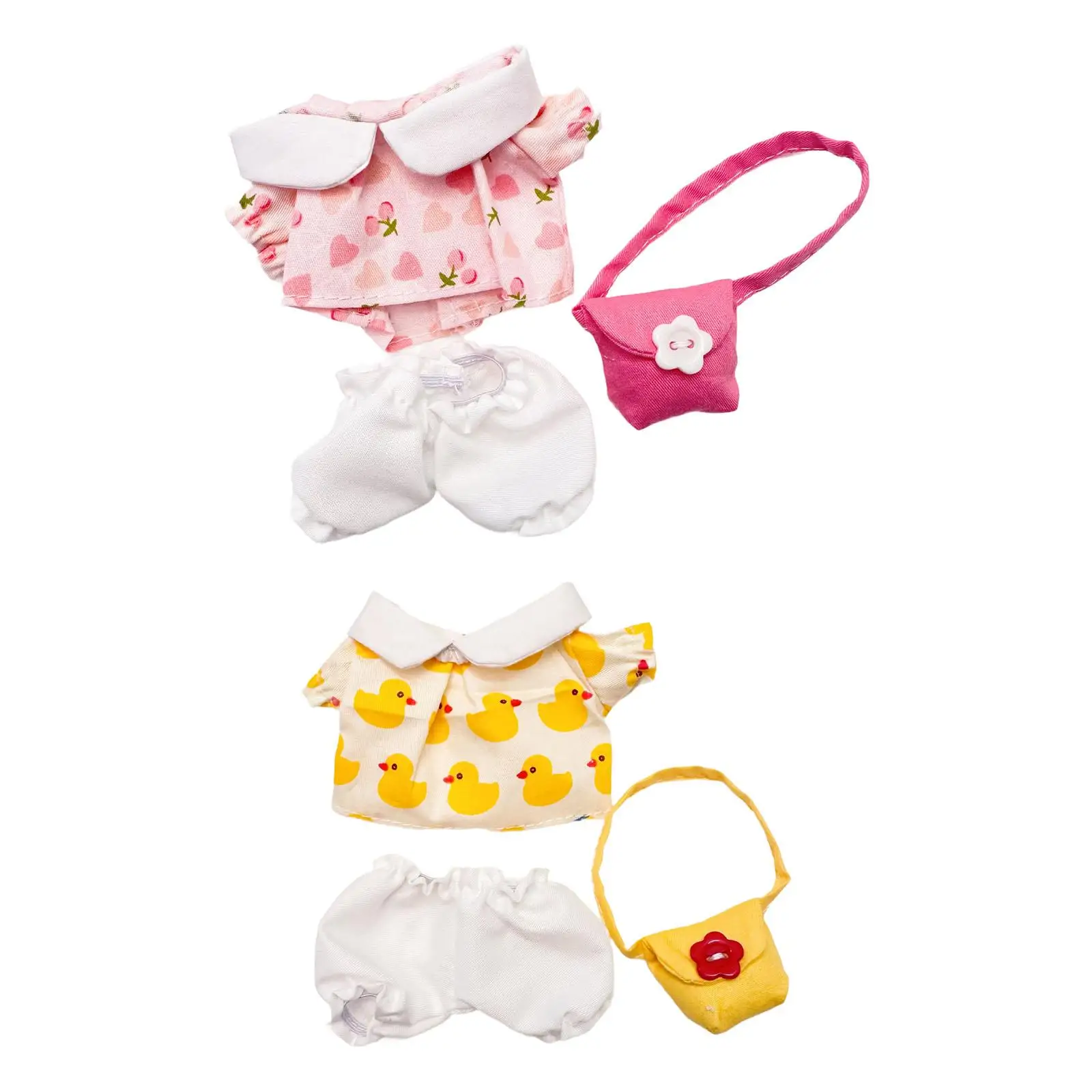 Mini 6 inch Doll Clothes,Doll Dress Outifits Gift,Clothing Crossbody Bag,Cute Doll Clothes Suit,Doll Clothes for Kids Age 5-7