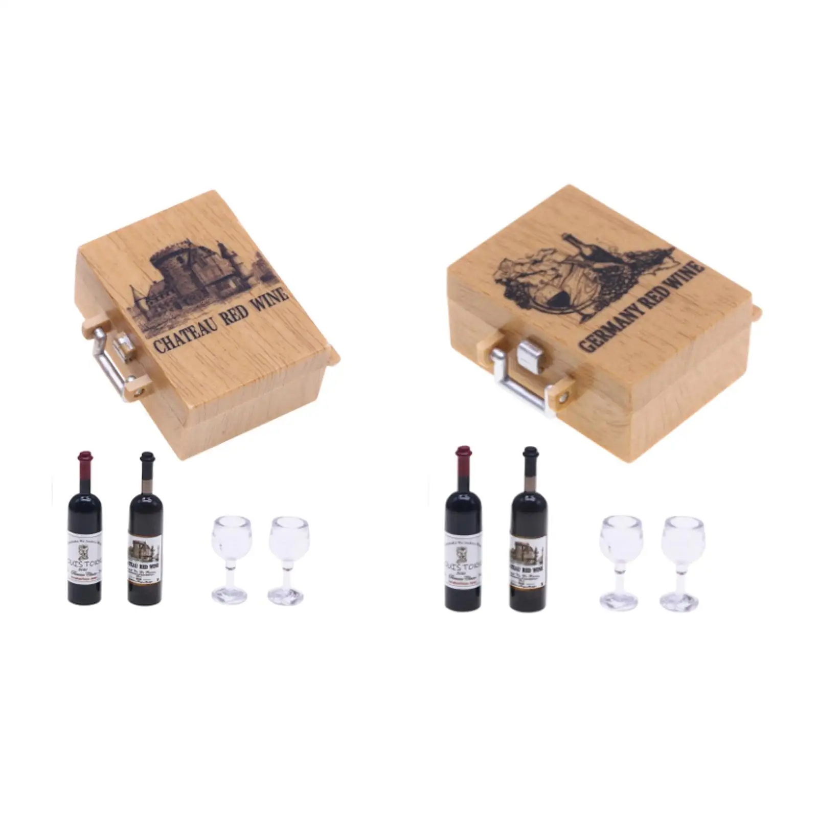 Miniature Wine Bottles Mini Goblets Drink Cups Model Dollhouse Decorations Miniature Wine Bottles Mini Goblets Drink Cups Model Dollhouse Decorations