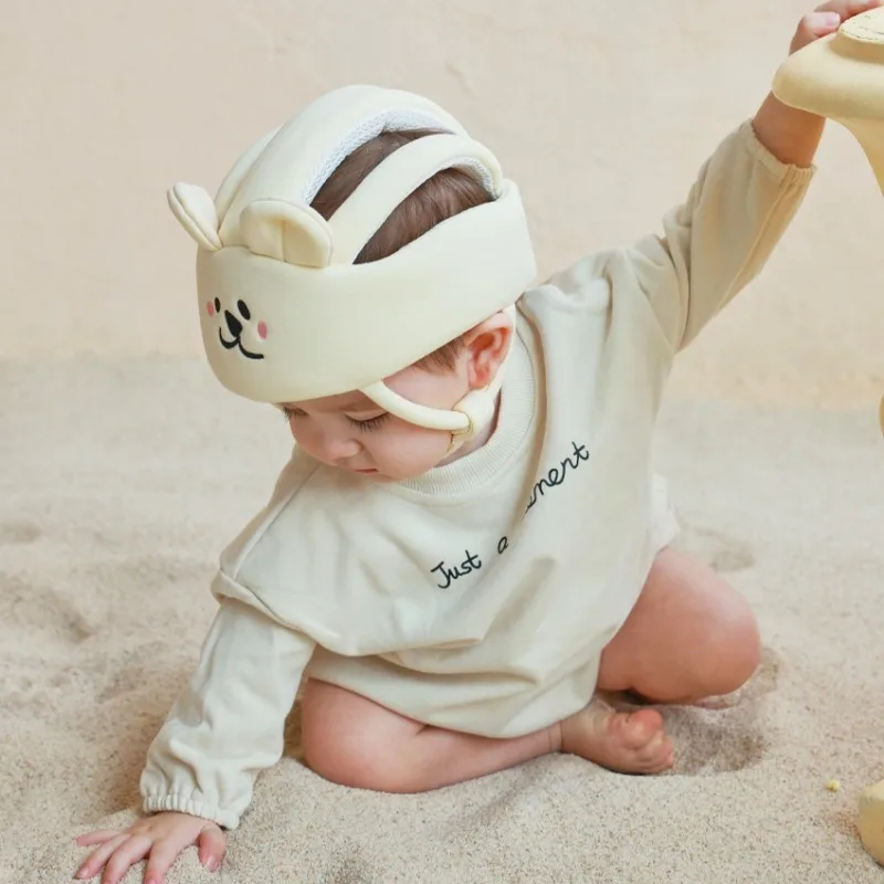 Casco de seguridad para bebés y niños pequeños, cojín protector para la cabeza, divertido casco de seguridad con animales de conejito, sombrero para gatear y caminar - imagen 2