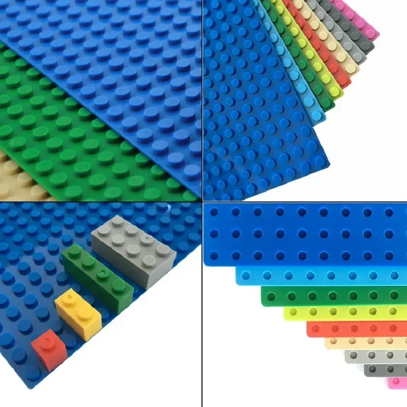 Placa Base de bloque de 3 uds., Base de plástico de 32x32 16x32 puntos, 10 pulgadas, Compatible con bloques de construcción MOC, juguetes clásicos multicolores - imagen 2