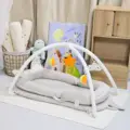 Gray bed frame