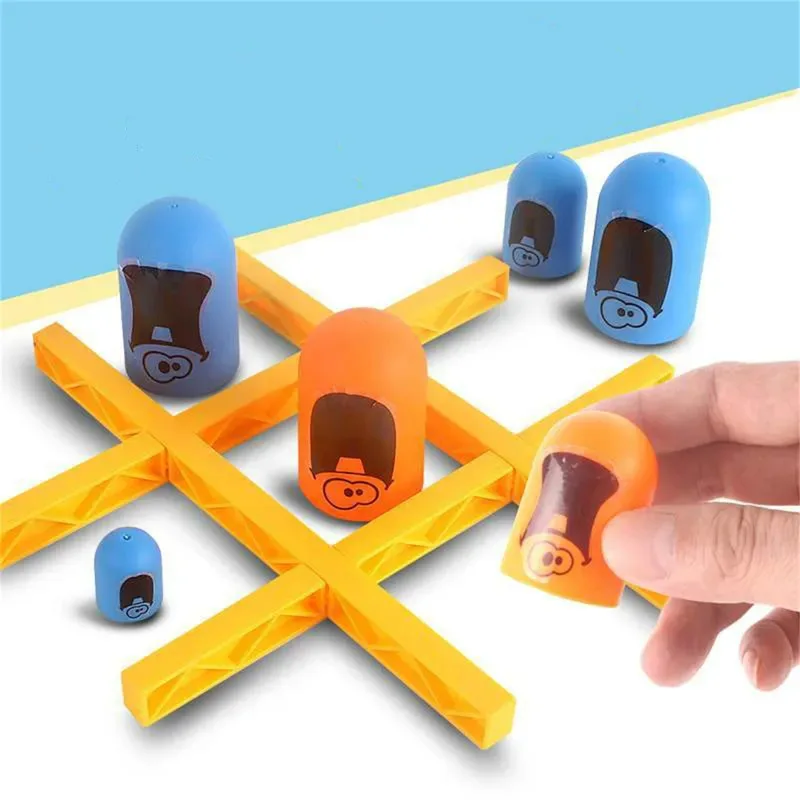 Juego de mesa 2 jugadores Tic Tac Toe Big Eat Small Gobble Parent niños competición interactiva partido juegos de fiesta juguetes regalo - imagen 5