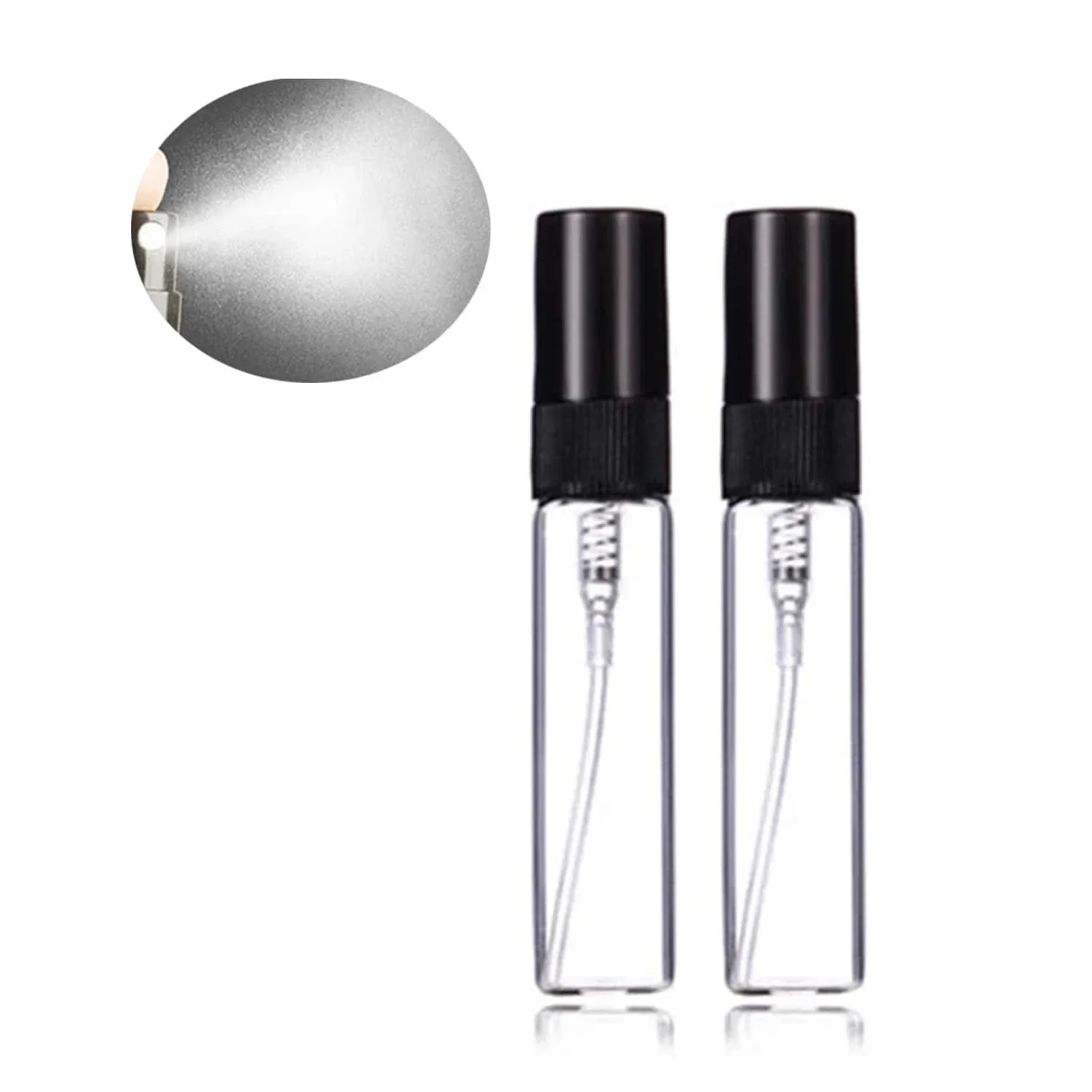 Vidrio en spray para perfume, 4 accesorios, 20 minibotellas de 5 ml con 20 botellas de spray, 2 embudos, 2 cuentagotas - imagen 2