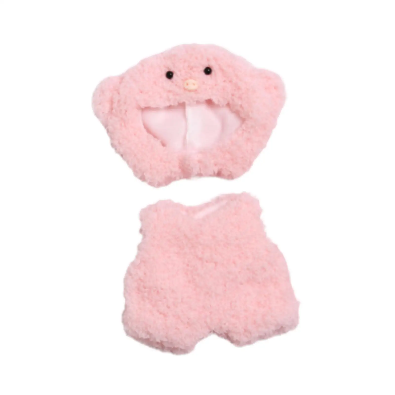 Plush Figure Romper with Hat Clothing Fashion Photo Props for Kids DIY Dress Make Your Own Dolls for Flexibility 6.69 inch
