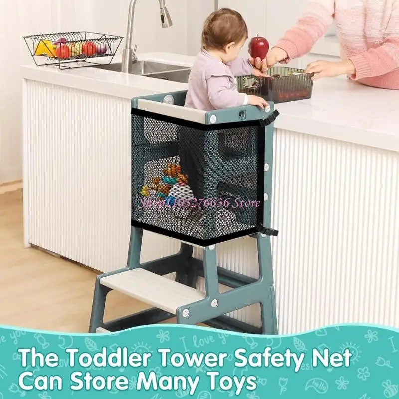 R6FD multipropósito para niños pequeños Guard doble capa Safety Kids Tower Net para Centro actividades para bebés con - imagen 2
