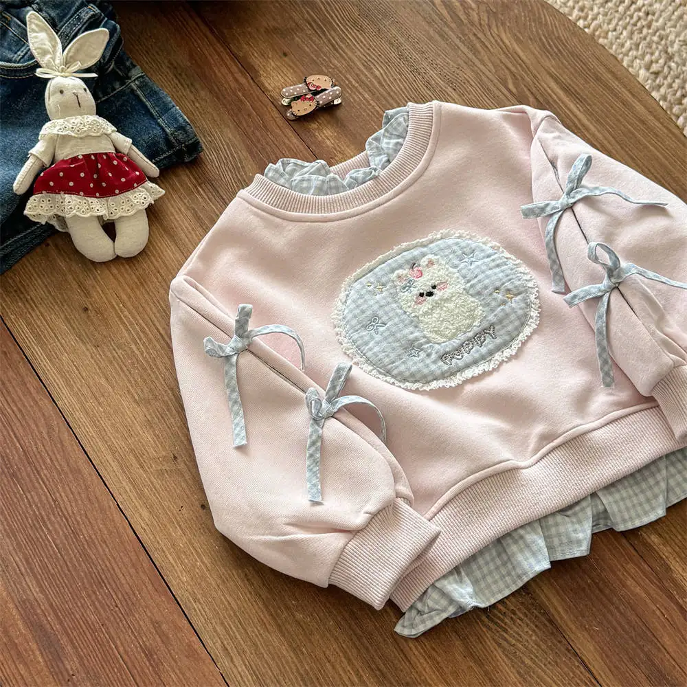 Jersey de punto con lazo para niña – Cálido y suave al tacto - imagen 3