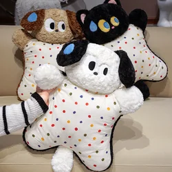 Almohada calmante de peluche para bebés – Perro y gato de ojos grandes