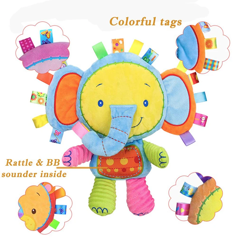 Sonajero Elefante Sensory Suave para Bebé Recién Nacido