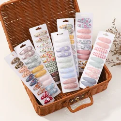 Horquillas de algodón para bebé con estampado floral
