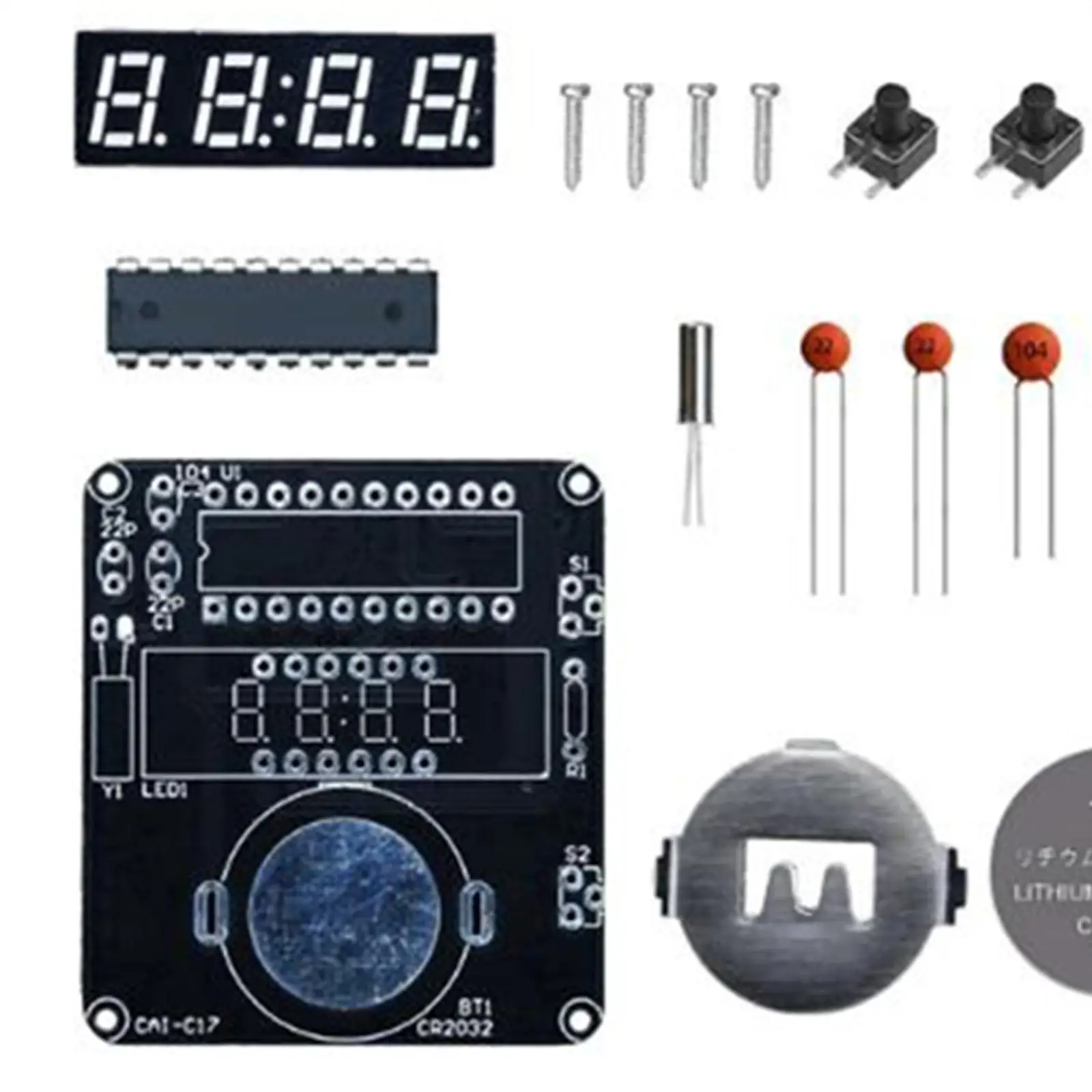 Kit de reloj electrónico DIY, montaje de soldadura, juguete físico, creatividad multiusos, LED - imagen 5