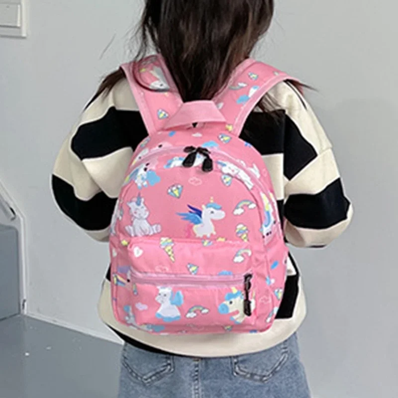 Mochila escolar infantil impermeable con unicornio y dinosaurio - imagen 4