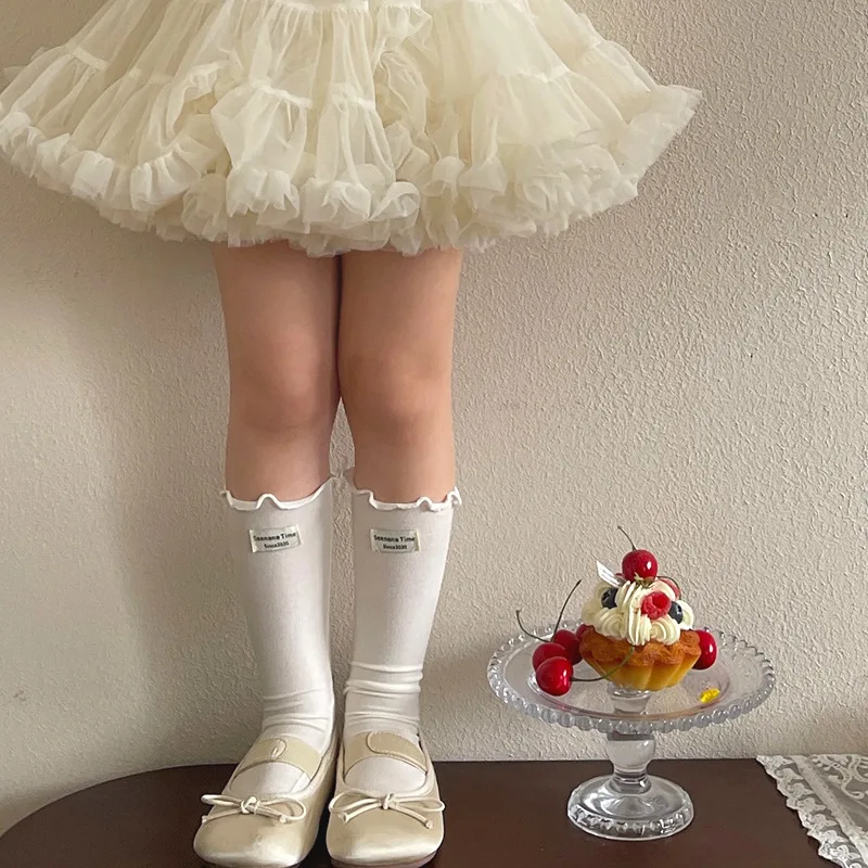 Calcetines altos lisos para niña – Varios colores combinables