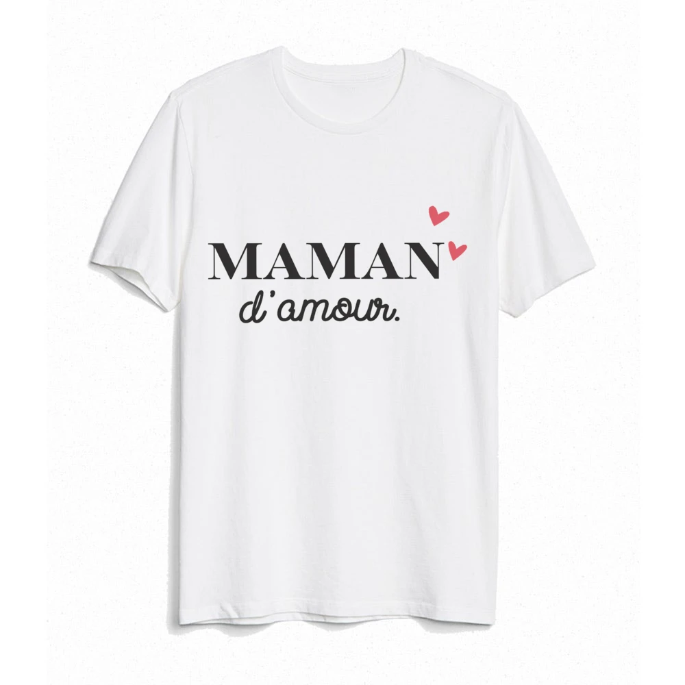 Ropa a juego con estampado de corazón de amor francés para la familia, traje a juego para papá, mamá y bebé, camisas para papá y mamá, Tops y mono para bebé - imagen 5