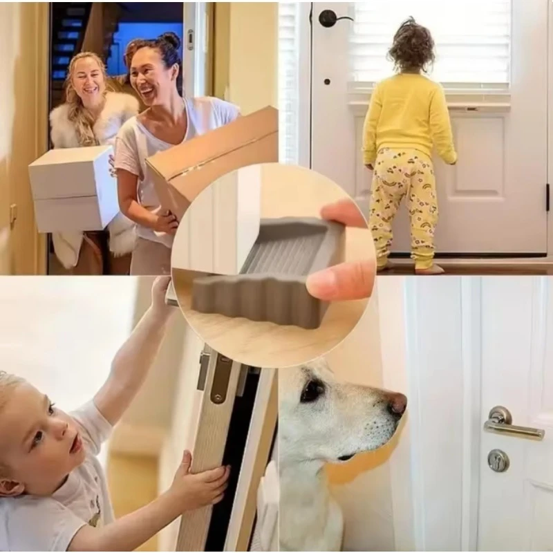 Tope de puerta anticolisión para bebés – Seguridad reutilizable - imagen 5
