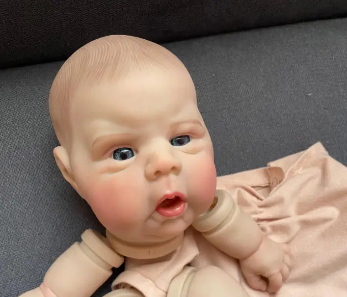 Kit de muñeca reborn NPK con cuerpo de tela y ojos realistas - imagen 3