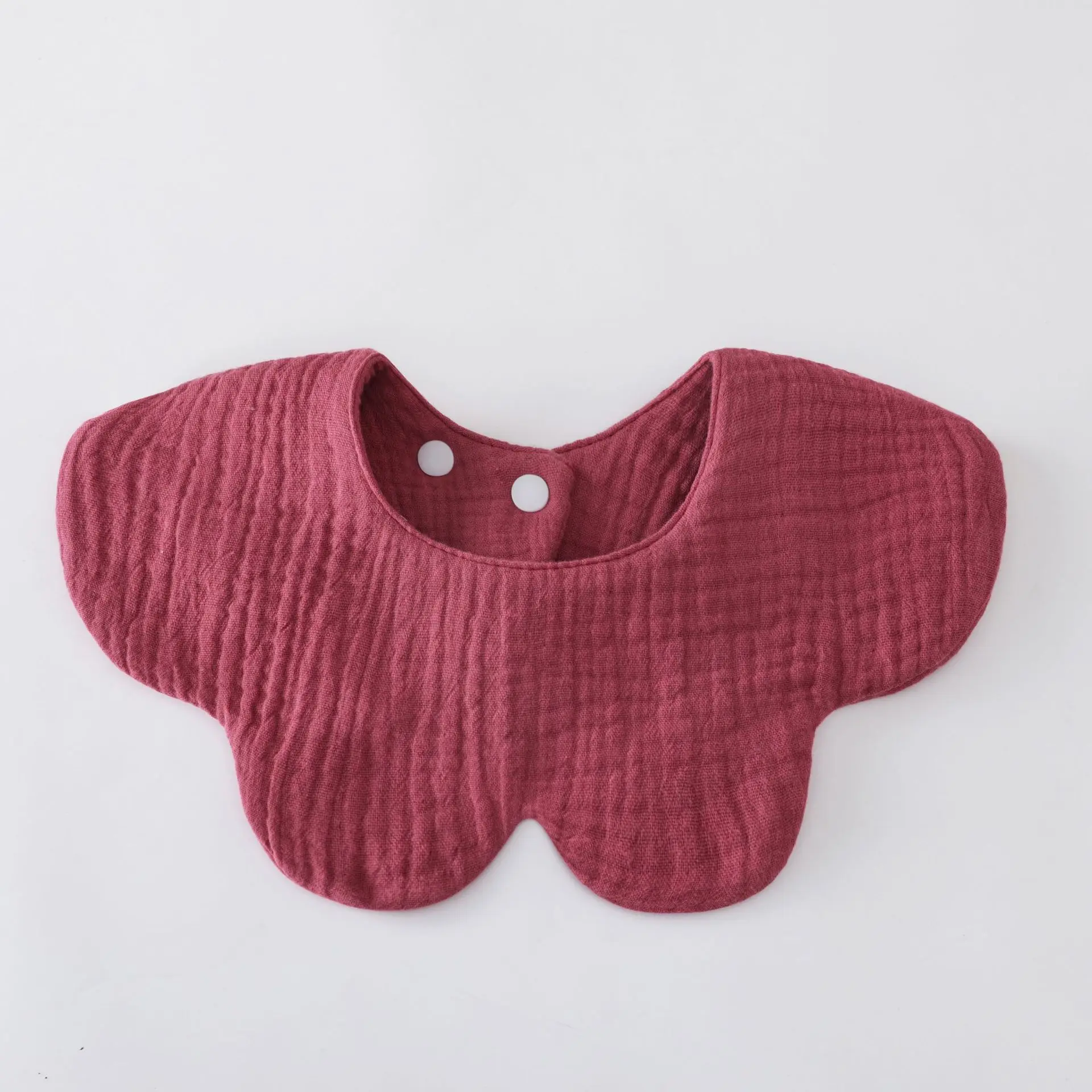 Babero de algodón liso para alimentación de bebé, babero para recién nacidos, toalla de Saliva de pétalos, paño suave para eructar, Baberos para niños pequeños