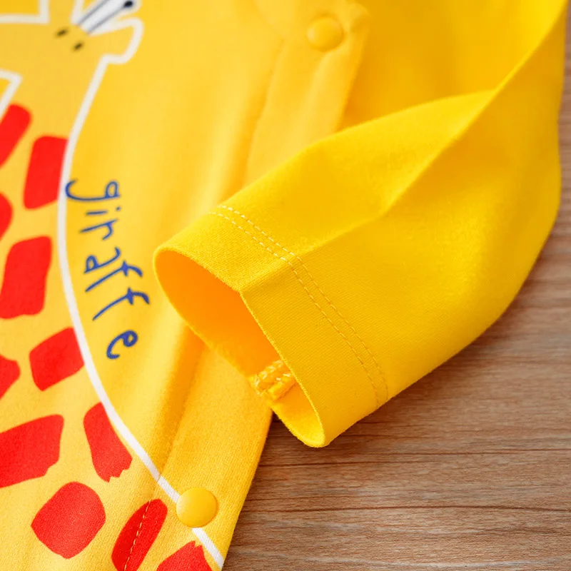 Body pijama amarillo estampado animal para bebé - imagen 4