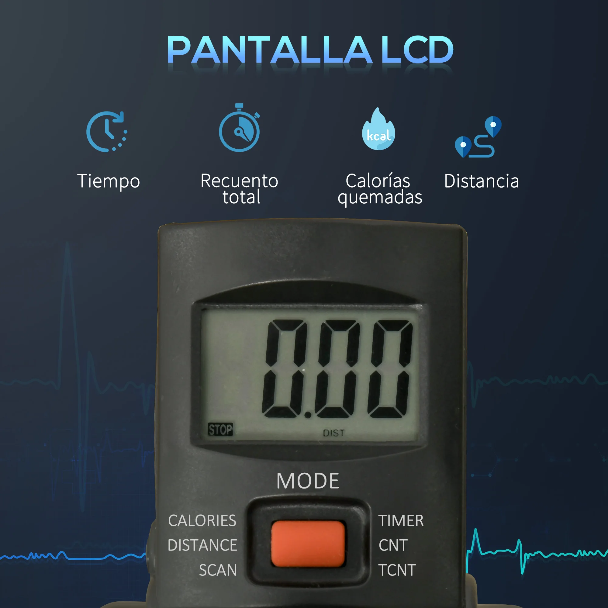 HOMCOM Mini Bicicleta Estática de Ejercicio Pedales Estáticos con Altura y Longitud Ajustables Pantalla LCD Máquina Pedalear de Manos y Piernas 33-43x40x24,5-34,5 cm Negro - imagen 4