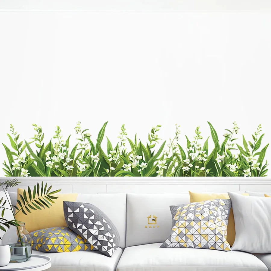 Pegatinas de pared autoadhesivas de flores, patillas, esquinas de pared, pegatinas de decoración del hogar de escritorio, pegatinas para puertas de dormitorio - imagen 5