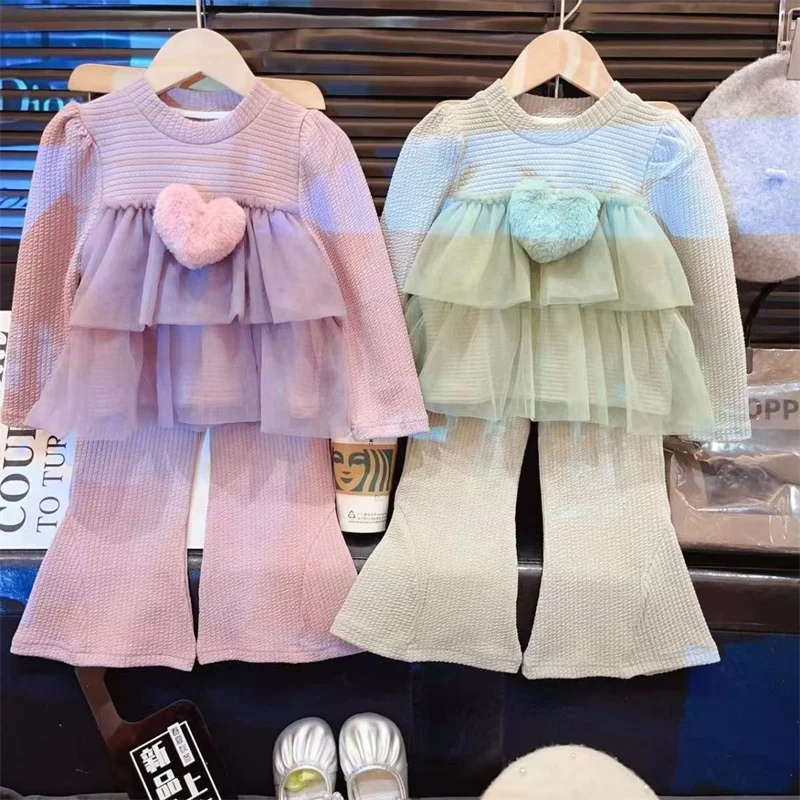 Conjunto bebé manga larga con pantalones acampanados para otoño - imagen 5