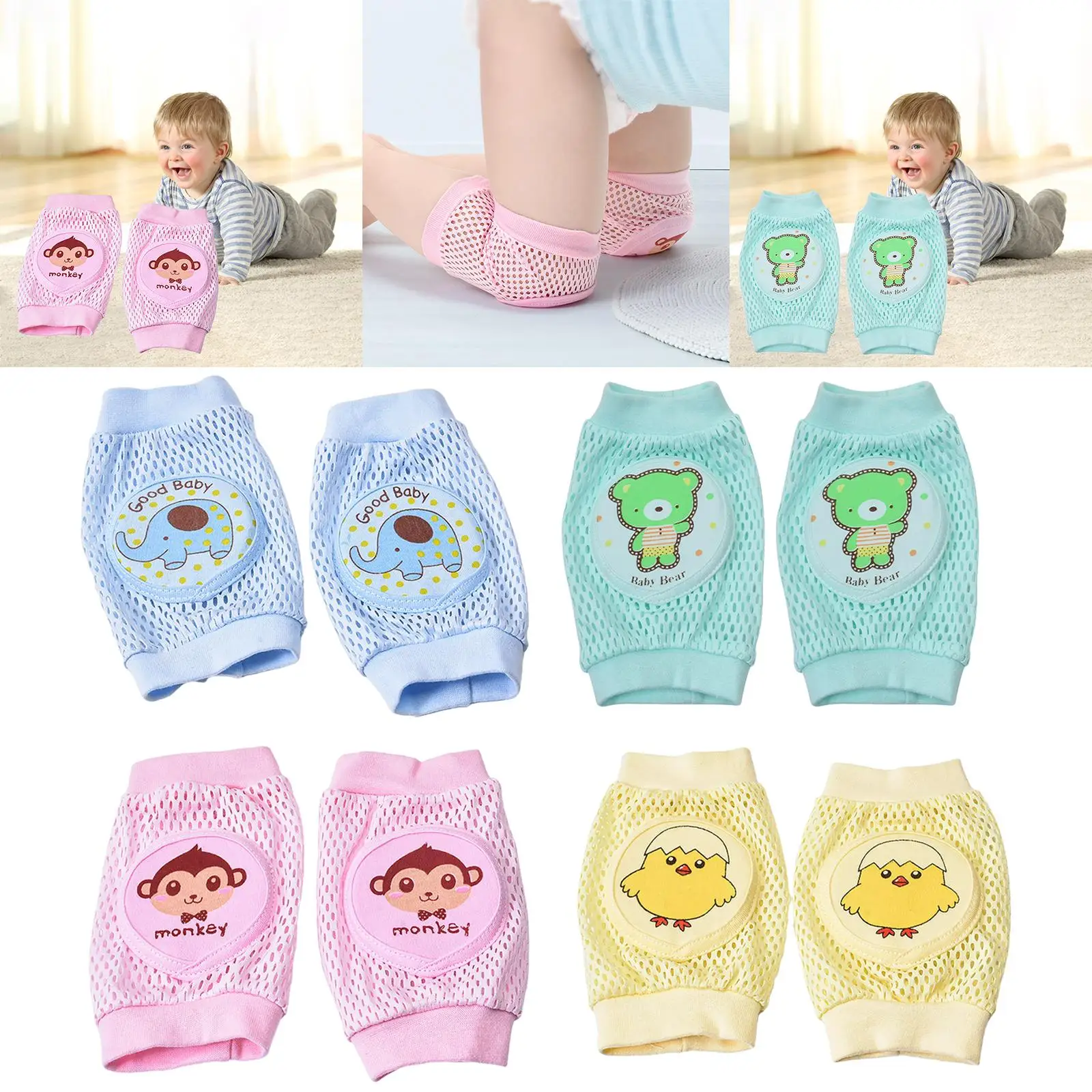 Baby Crawling Anti-Slip Knee Pads, Unisex Baby Toddlers Kneepads Leg Warmer Baby Crawling Anti-Slip Knee Pads, Unisex Baby Toddlers Kneepads Leg Warmer