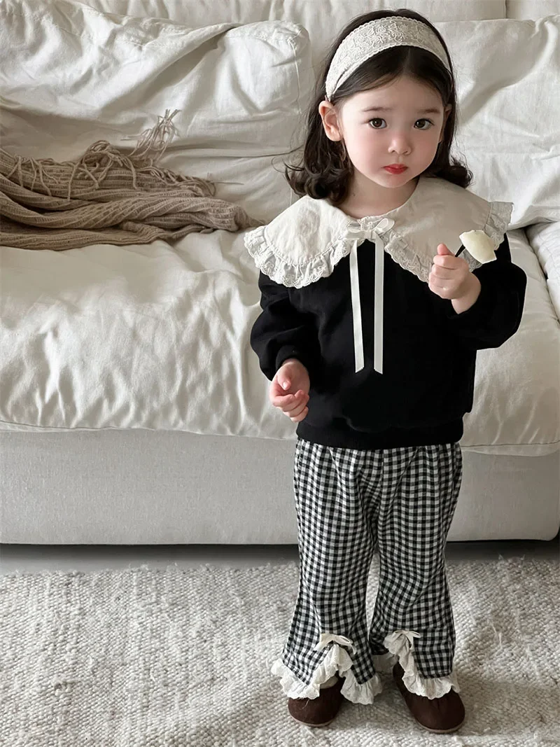 MILANCEL Sudadera con capucha de punto fino para bebé niña