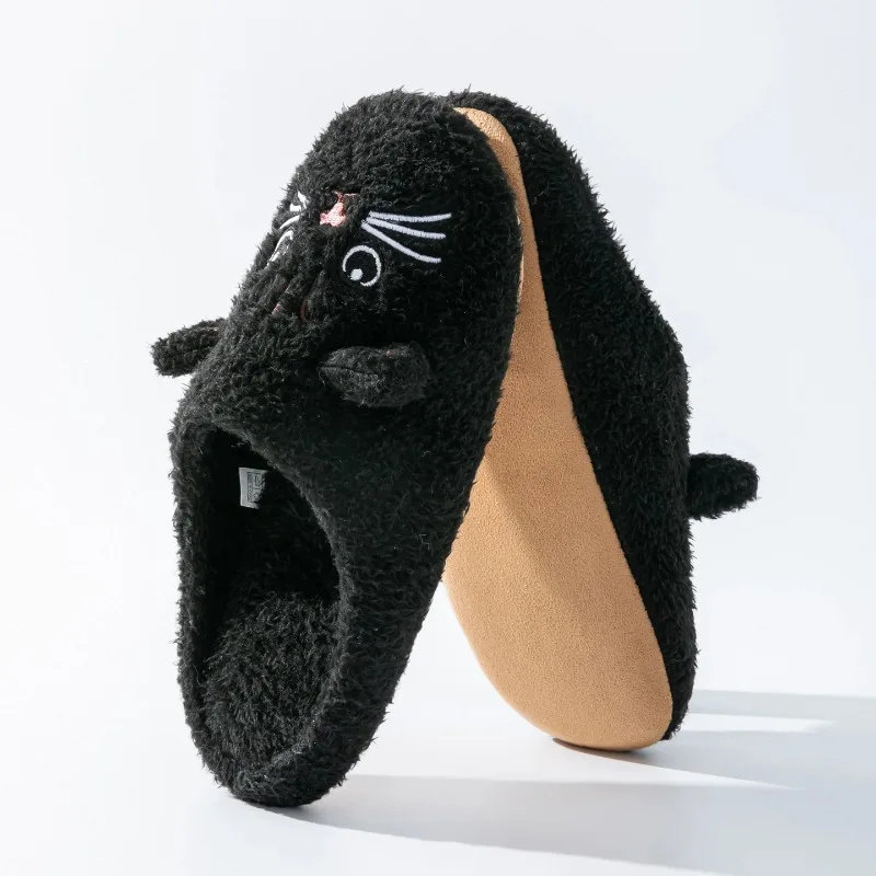 Pantuflas de felpa antideslizantes para casa, cálidas de invierno - imagen 5