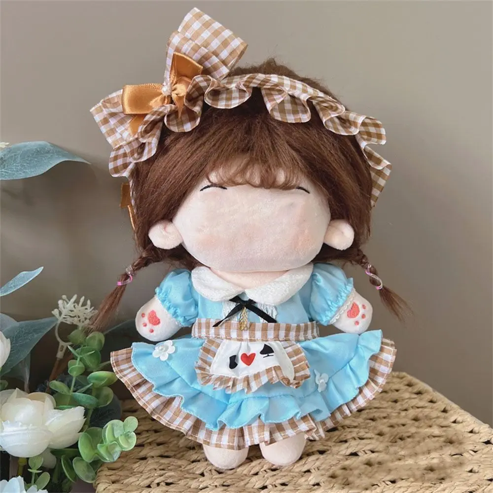 Vestido bonito de algodón para niñas, conjunto de calcetines de traje informal, falda de princesa, juguetes de peluche, regalo de cumpleaños, 20cm - imagen 3