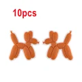 10pcs Rust brown