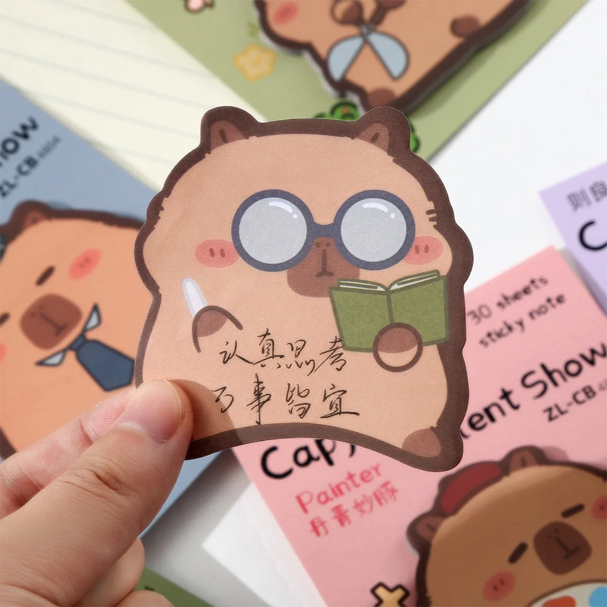 Nueva pegatina pequeña y portátil de capybar kawaii para mascotas, libro de mensajes creativo, pegatina portátil de aprendizaje para estudiantes de arte de alto valor - imagen 4
