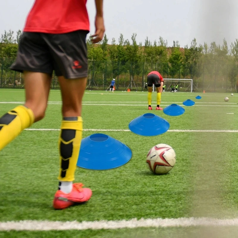 Placa con logotipo de juguete para entrenamiento de fútbol, discos de marcado de obstáculos, señales de marcado, barricadas, suministros de Entrenamiento de fútbol, 10 Uds. - imagen 3