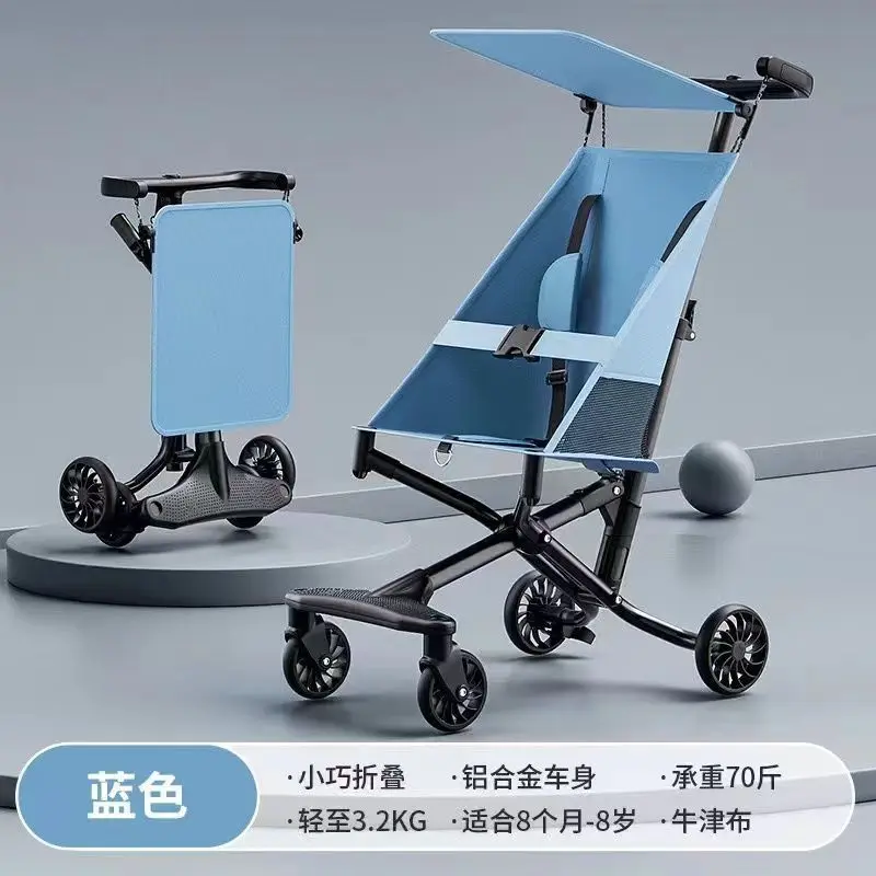 Cochecito de bebé plegable y ligero para viajar - compacto y cómodo - imagen 3