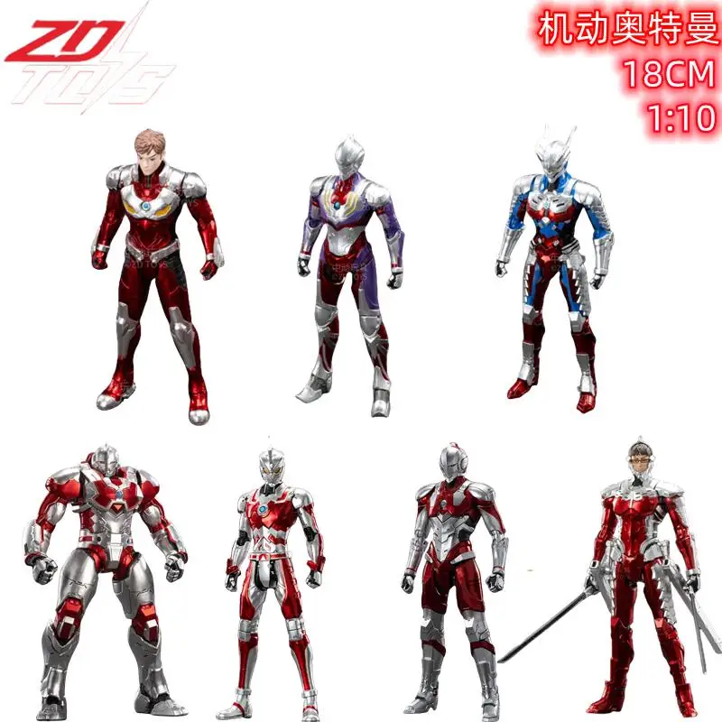 ZD Original Ultraman traje Jack siete Gaia Tiga Trigger Decker Orb Z Ace recoger Mecha Ultraman figura de acción Anime juguete para niños