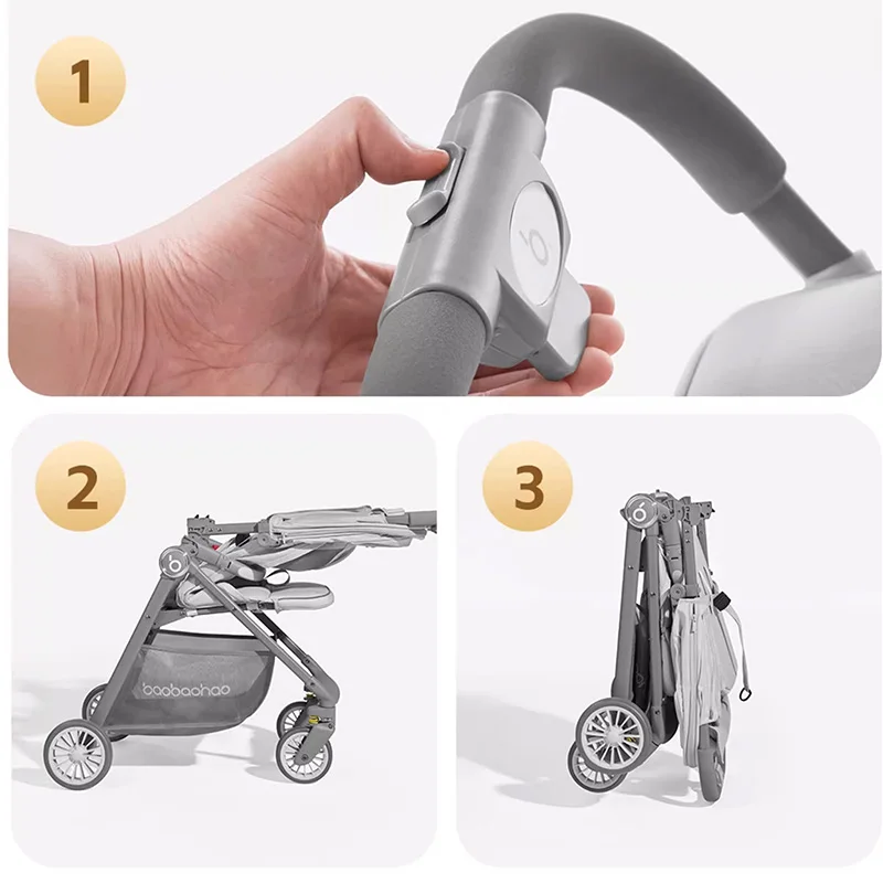 Cochecito de bebé ligero, fácil de plegar, cochecitos ligeros y compactos, cochecito de viaje portátil para avión y niño - imagen 5